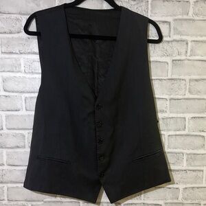 Via Veneto Bristol Elegant Charcoal Men's Vest, Medium